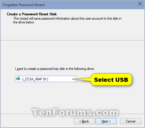 how to reset windows 10 password with usb flash drive
