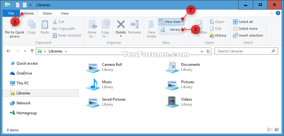 http://www.tenforums.com/attachments/tutorials/25675d1437748366-library-create-new-library-windows-10-a-new_library_ribbon.png