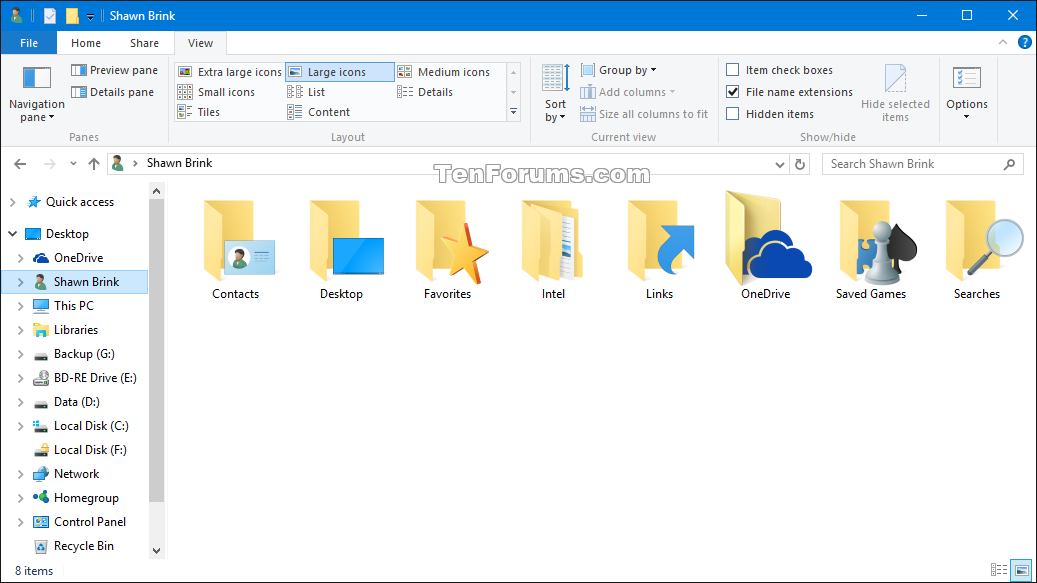 This PC 'Folders' - Add or Remove in Windows 10 - Windows 