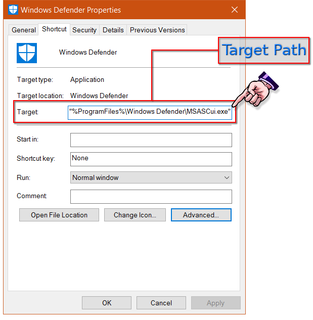 Windows Defender takes ~10 seconds to open from system tray icon-wd_shortcut_properties.png