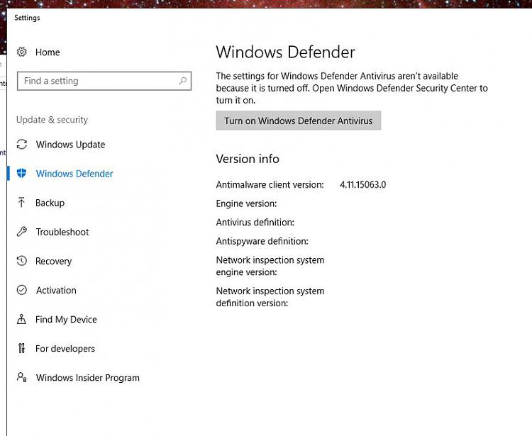 Windows Defender Security Center Won't Stay Open-gooddefendersettings.jpg