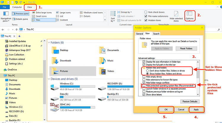 How do I restore a deleted file encryption key on Windows 10?-ashampoo_snap_2017.10.12_folder-options-show.png