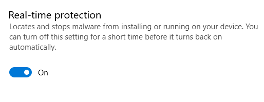 If you turn off Real-Time Protection how long before &quot;it turns back on-realtime.png