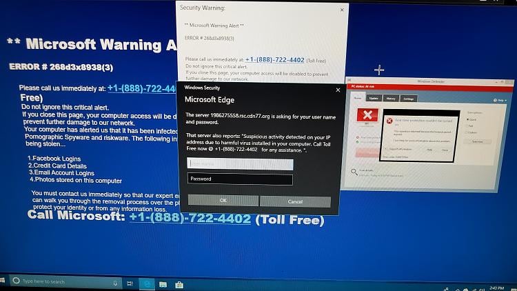 Microsoft Error 268d3x89383