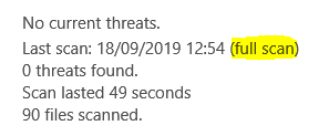 Windows 10 Defender - Quick/Full Scans Last Only 15 Seconds??-image.png