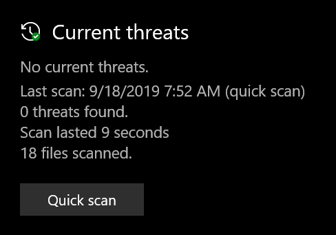 Windows 10 Defender - Quick/Full Scans Last Only 15 Seconds??-2019-09-18_07h53_16.png