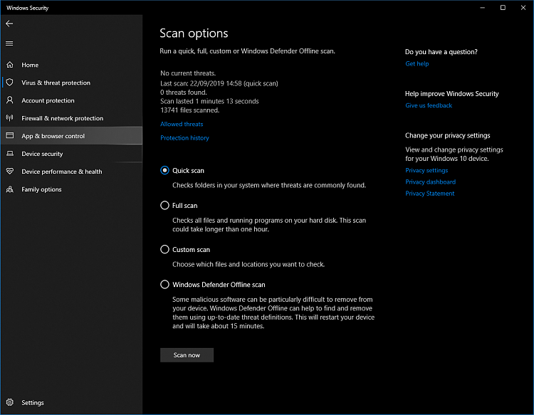Virus scan options missing - quick scan only, advanced scan crashes-defenderoptions2.png
