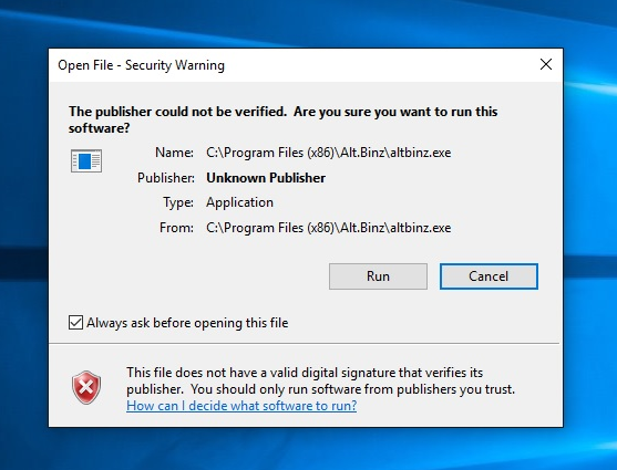 file download security warning windows 10