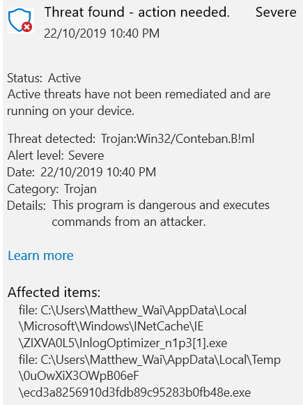 Why did Windows Defenders fail to stop the threats from running?-threat-1.jpg