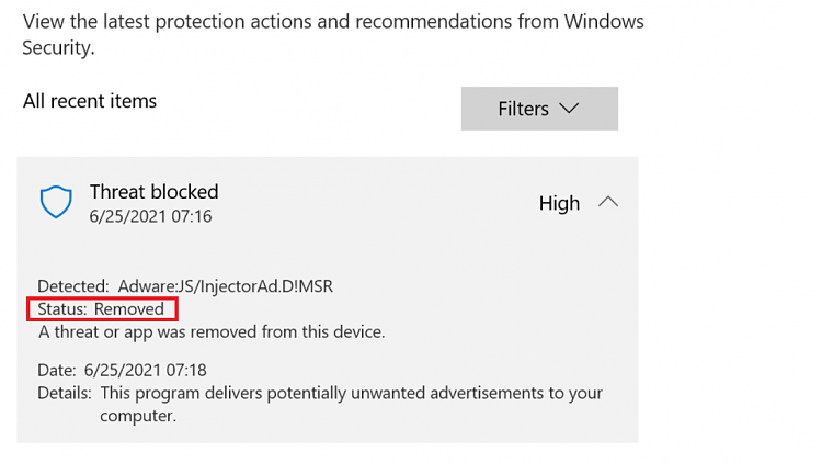 Windows Defender Protection History - Unable to remove threat entry-untitled.png