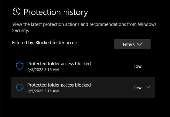 How do I clear the Controlled Folder Access Protection History?-screenshot-2022-09-07-030557.png