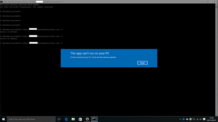 How can I disable ,,turn on windows security center service'' warning?-error_message.png