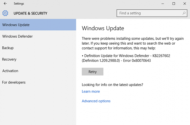 Cannot start Windows Defender: Error 0x800705b4-update-error.png