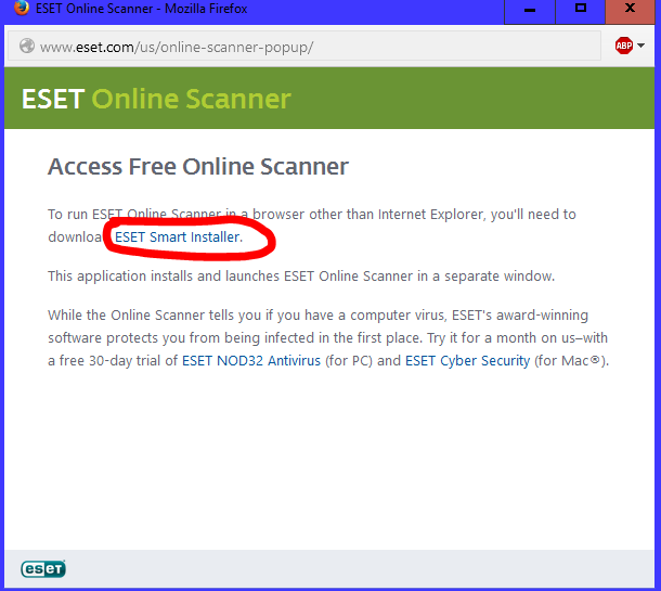 I have contracted a Virus that shows many Ads-eset02.png