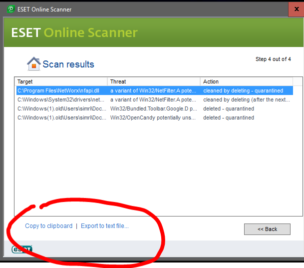 I have contracted a Virus that shows many Ads-eset13.png