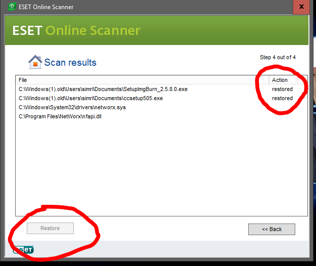I have contracted a Virus that shows many Ads-eset15.png