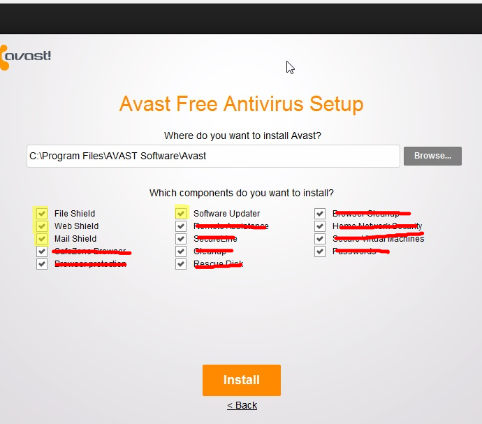 avast behavior shield turns off 2018