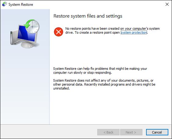 Restore Points keep disappearing-no-restore-point-notification.jpg