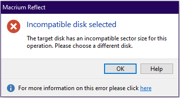 Macrium Reflect disk clone: Target disk has incompatible sector size-image.png