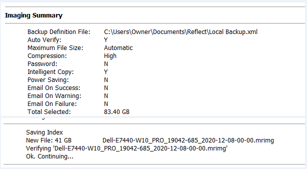 Macrium: Can I see the size of the image file before backup?-image.png