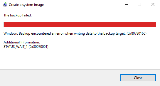 Cannot create system image error (0x80780166) status_wait_1 (0x8007000-backup-error.png