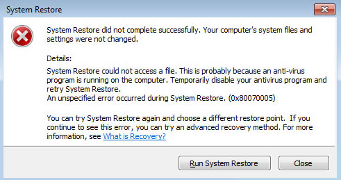 System Restore Fails Error  0x80070005-system-restore-did-not-complete-successfully-window.jpg