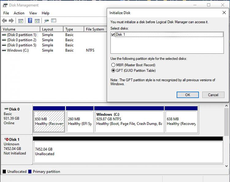 WD My Book dropped -- Windows sees the device but as uninitialzed-wd_my-book_disk-mgmt.jpg