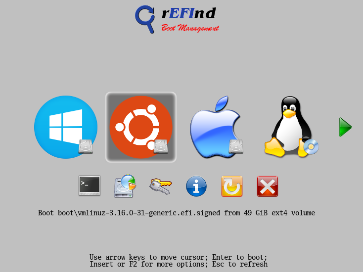 FYI: Setup Macrium Rescue to boot from an Internal/External USB HD/SSD-refind.png