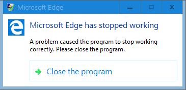 microsoft edge not working in windows 10