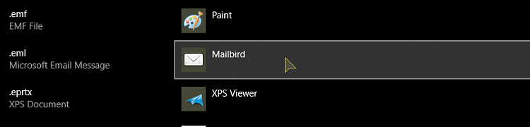 How do I change the default setting for .eml files?-000289.png