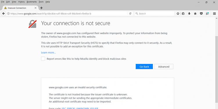 keep getting insecure websites message with latest Mozilla Firefox-snap1.jpg