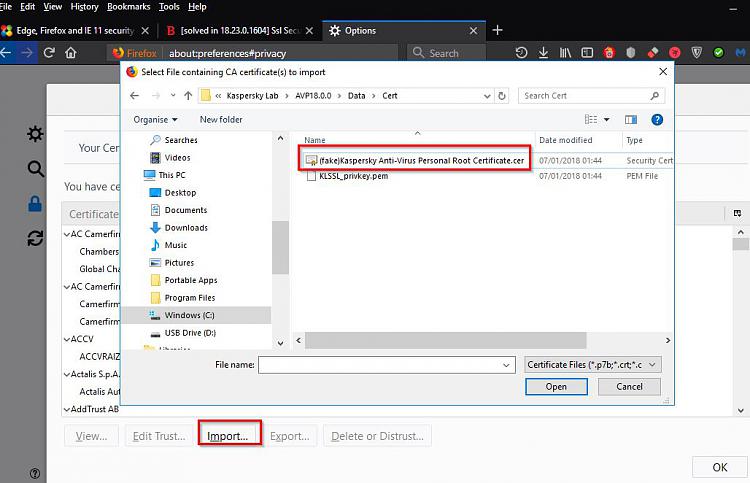 Edge, Firefox and IE 11 security question TLS-import-certificate.jpg