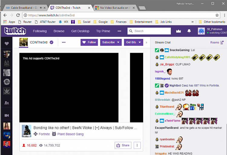 app.twitch.tv not loading correctly in vivaldi