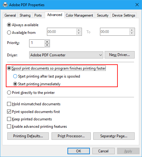 MS Edge does not print to Adobe PDF, following FCU-adobe-pdf-properties.png