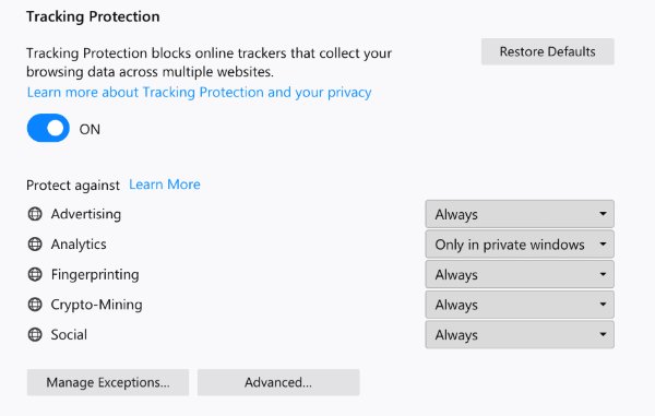 Latest Firefox Released for Windows-tp-settings.png