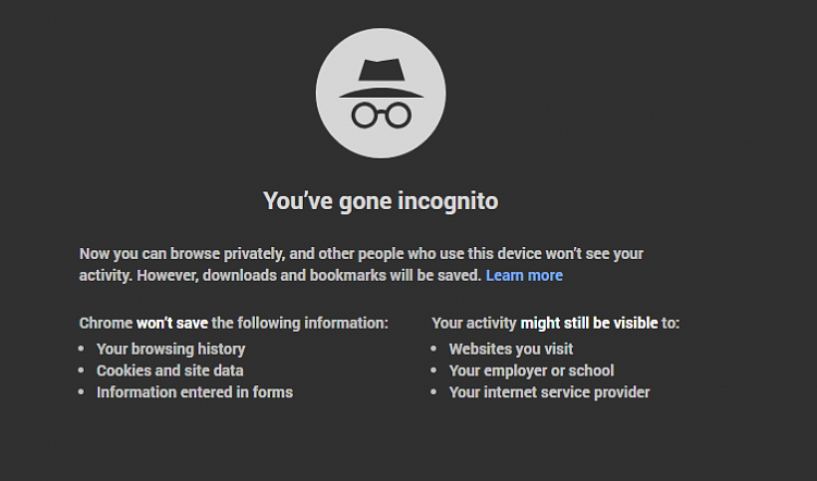 Does Google Chrome have full security in Incognito Window?-incognito.png