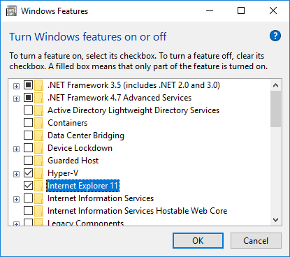 Adding Internet Explorer Shortcut to Start Menu-ie-windows-features.png