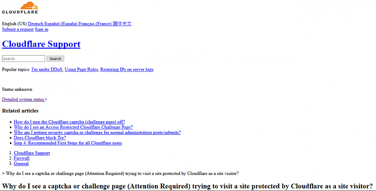 One website displays as text on 3 browsers-cloudfare-before.png