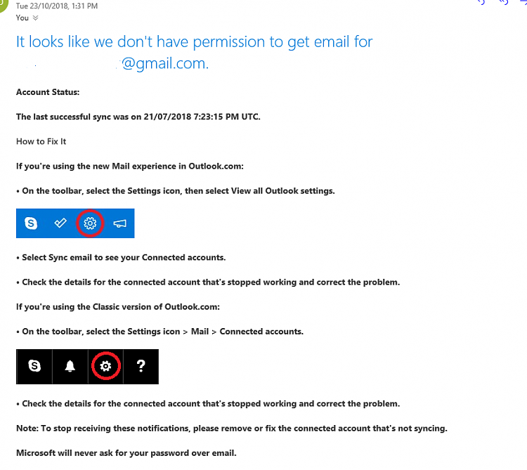 how to send email for laptop issue