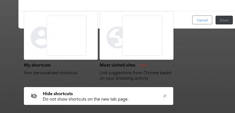 Latest Google Chrome released for Windows-ntp-menu.png