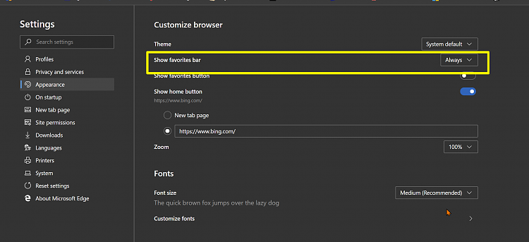 Lost my favourites list in Microsoft Edge Dev.-image.png