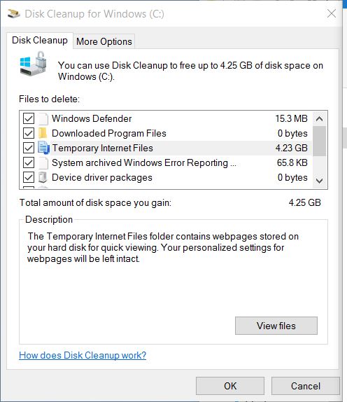 Internet Explorer Temporary Folder Vista