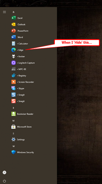 Interesting quirk with Start -&gt; Apps listing of Microsoft Edge-000271.png