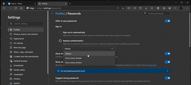 Latest Microsoft Edge released for Windows-requiere-authentication.png