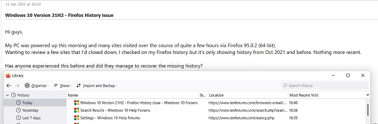 Windows 10 Version 21H2 - Firefox History issue-image.png