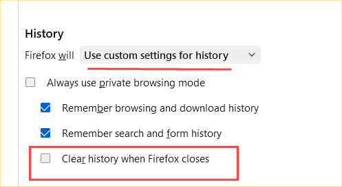 Windows 10 Version 21H2 - Firefox History issue-image1.png