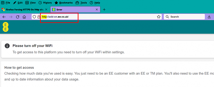 stop redirect http to https firefox