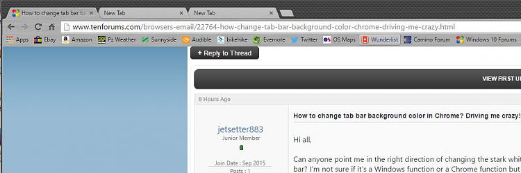 How to change tab bar background color in Chrome? Driving me crazy! -  Windows 10 Forums