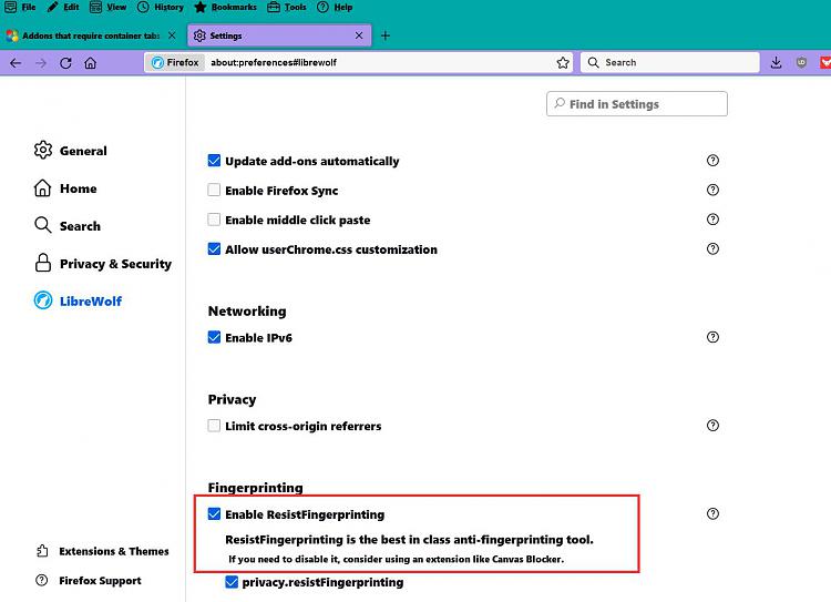 Addons that require container tabs-librewolf.jpg