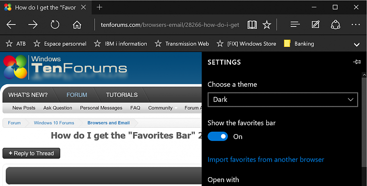 How do I get the &quot;Favorites Bar&quot; 2 display on top of MS EDGE like IE?-capture.png